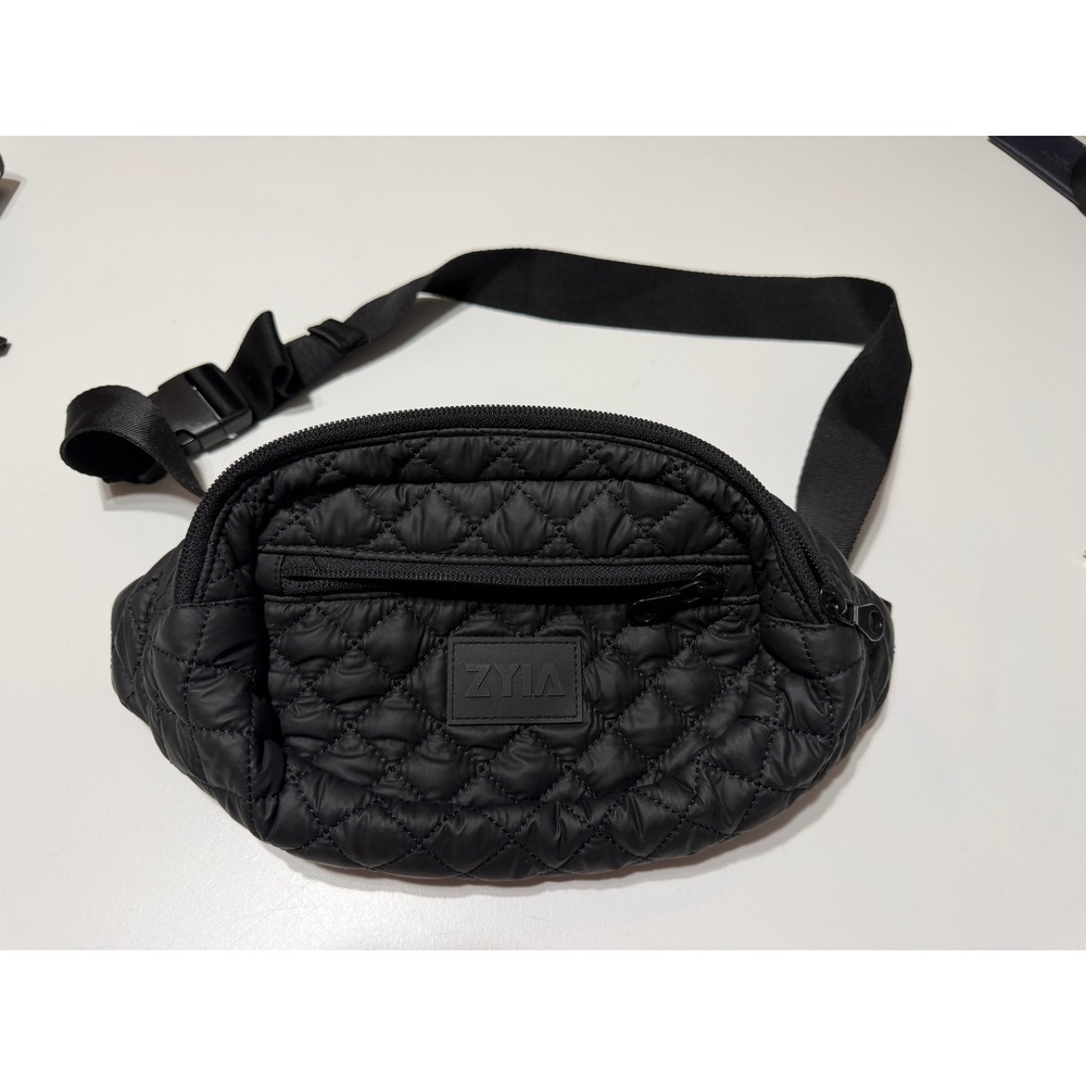 Zyia Quilted Black Belt‎ Bag